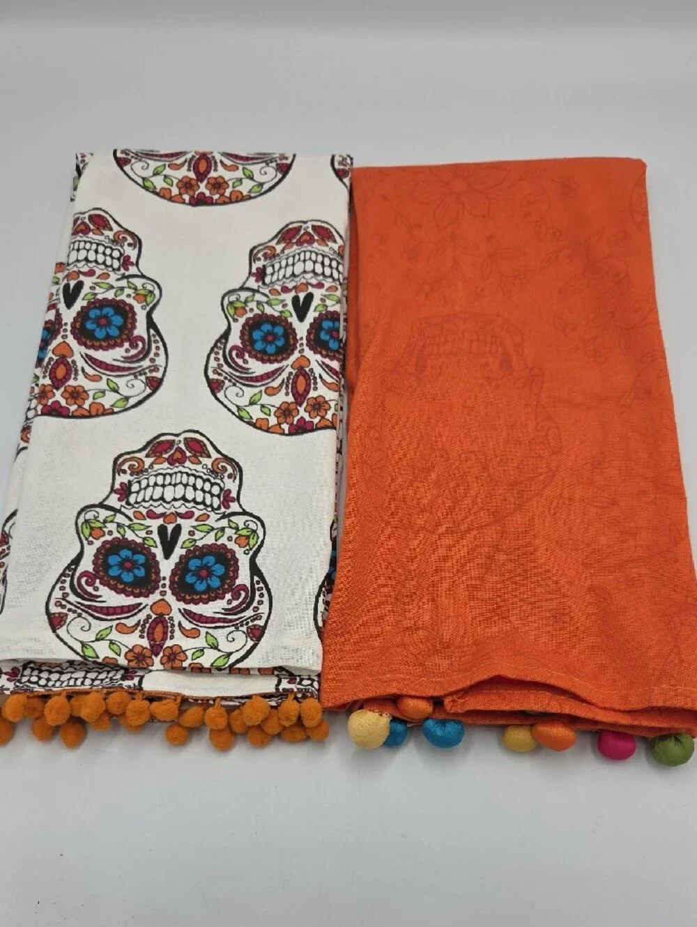 Cynthia Rowley Curious Sugar Skull Dish Towels